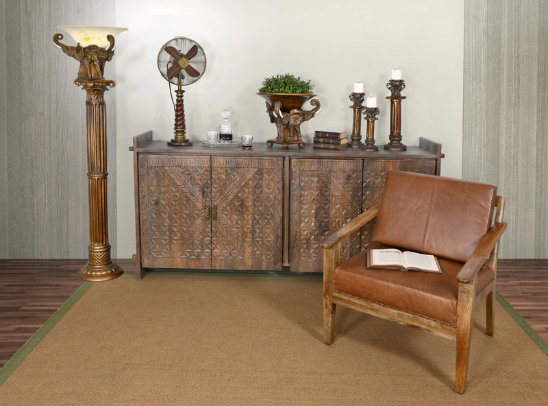 Mountain Tannery Leather Lucca Adirondack Chair 30 Inch