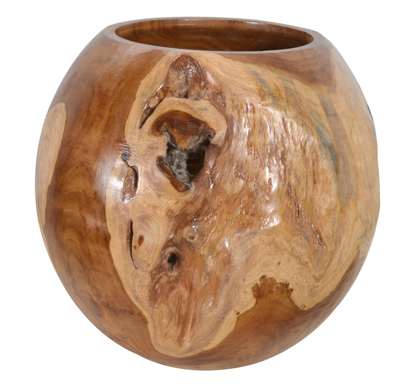 Mountain Studios Teak Organic Vase 11 Inch Diameter