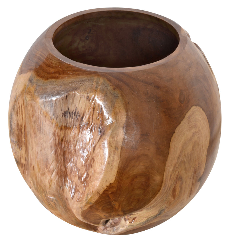 Mountain Studios Teak Organic Vase 11 Inch Diameter