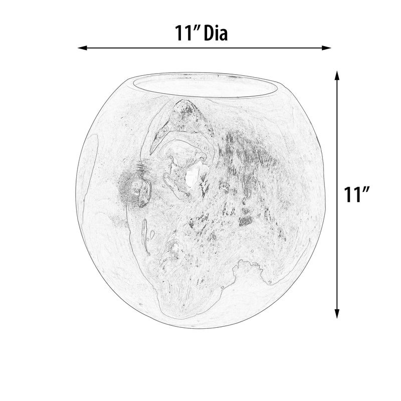 Mountain Studios Teak Organic Vase 11 Inch Diameter
