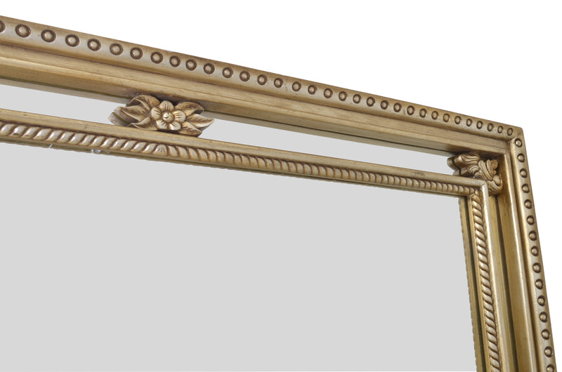 Platine Mirror Hand Carved Mahogany 47 x 58.5 Inches