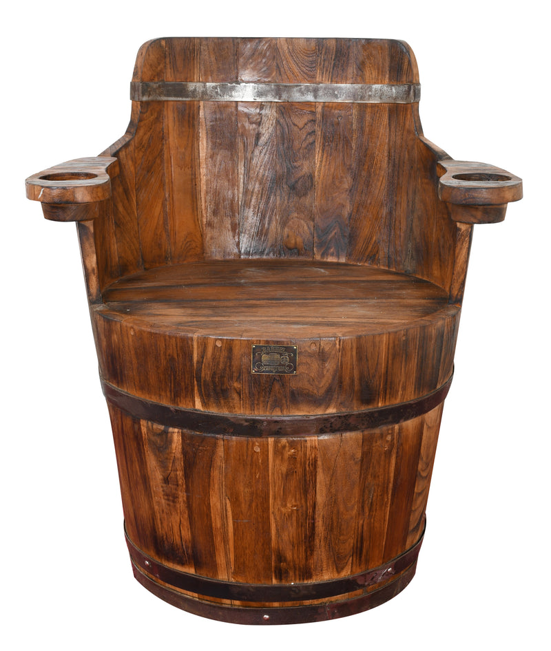 Barrel Swivel Chair Teak