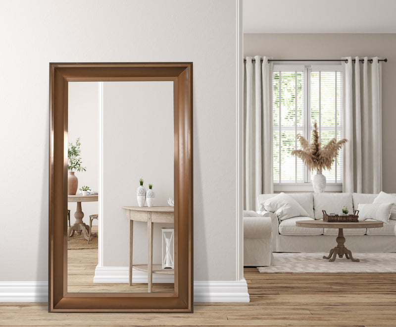 Sterling Wall Leaner Mirror Copper with Copper Metal Accent 48"W x 84"H