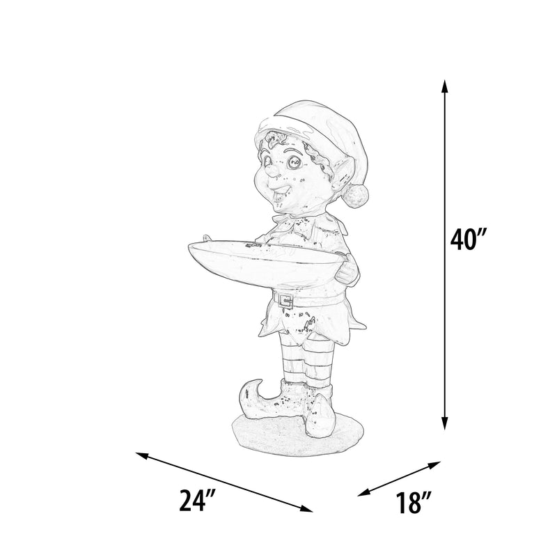 40in Holiday Elf with Tray