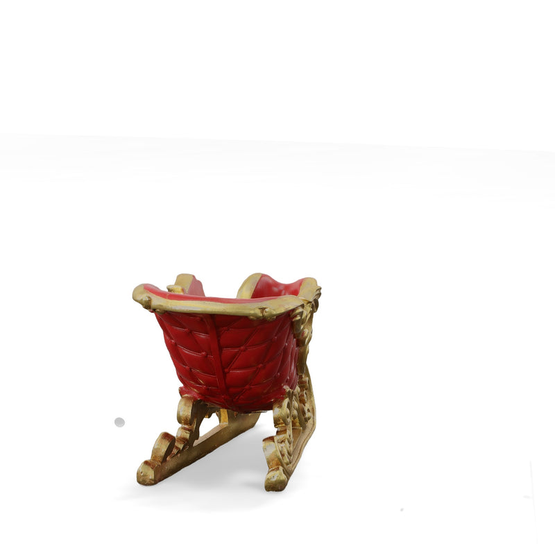 Sleigh Single Wine Bottle Holder Holiday decor Red and Gold
