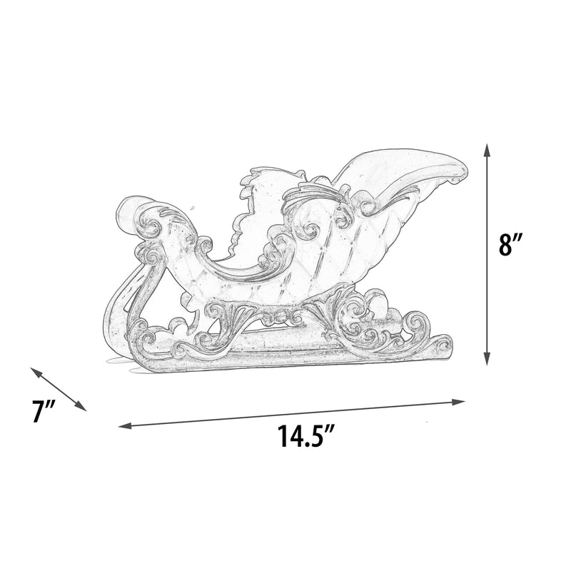 Sleigh Single Wine Bottle Holder Holiday decor Red and Gold