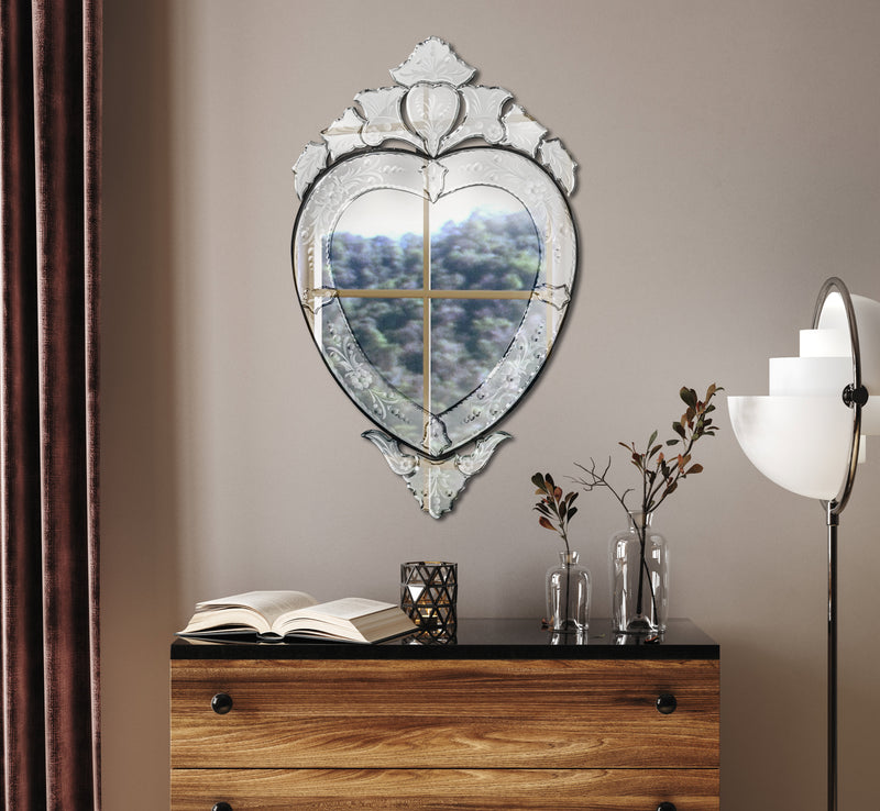 Venetian Glass Hear Mirror