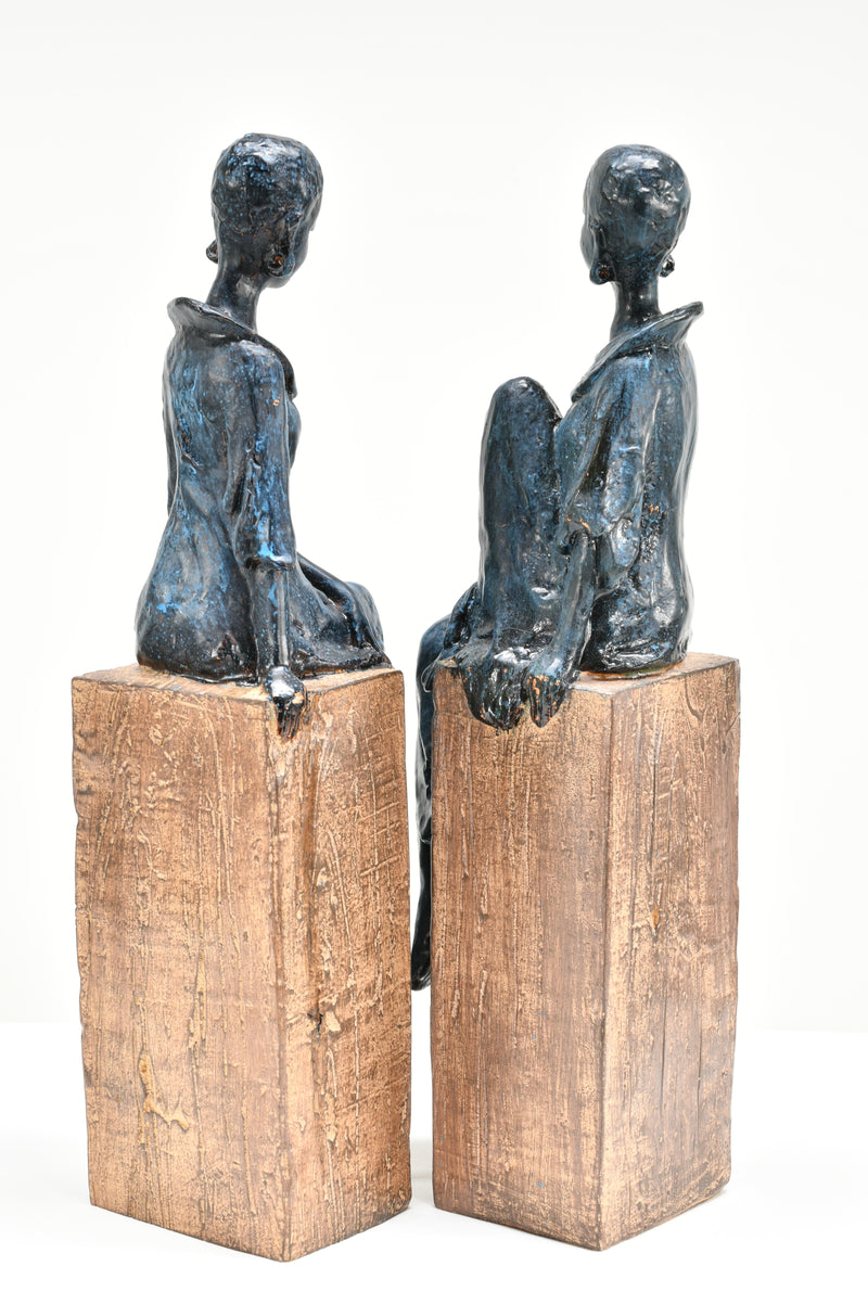 Tribal Figurines on Pedestal