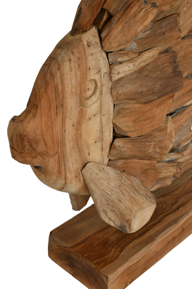 Bayshore 25 inches Teak Butterfly Fish on Stand