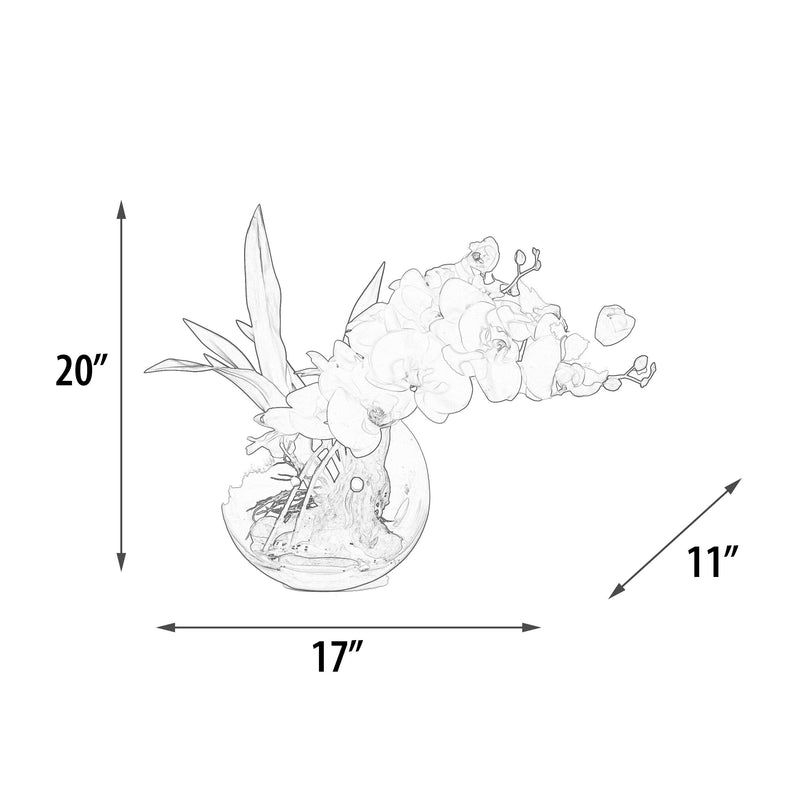 White Orchids Bubble Bowl