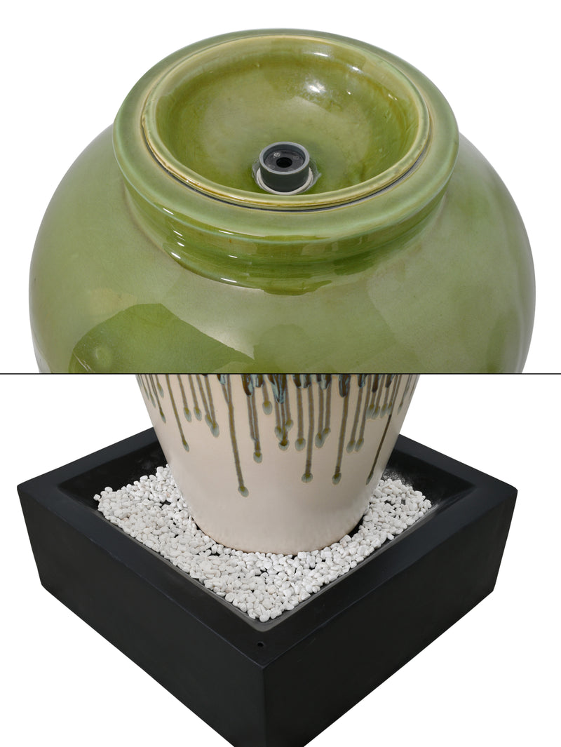 Bubbling Outdoor Garden Vase Fountain 45 inches