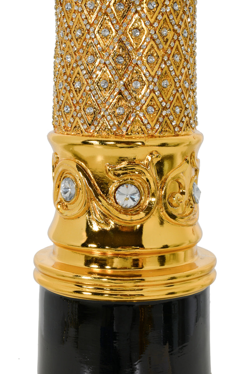 Czar Fluted Crystal Tall Table Vase 24H