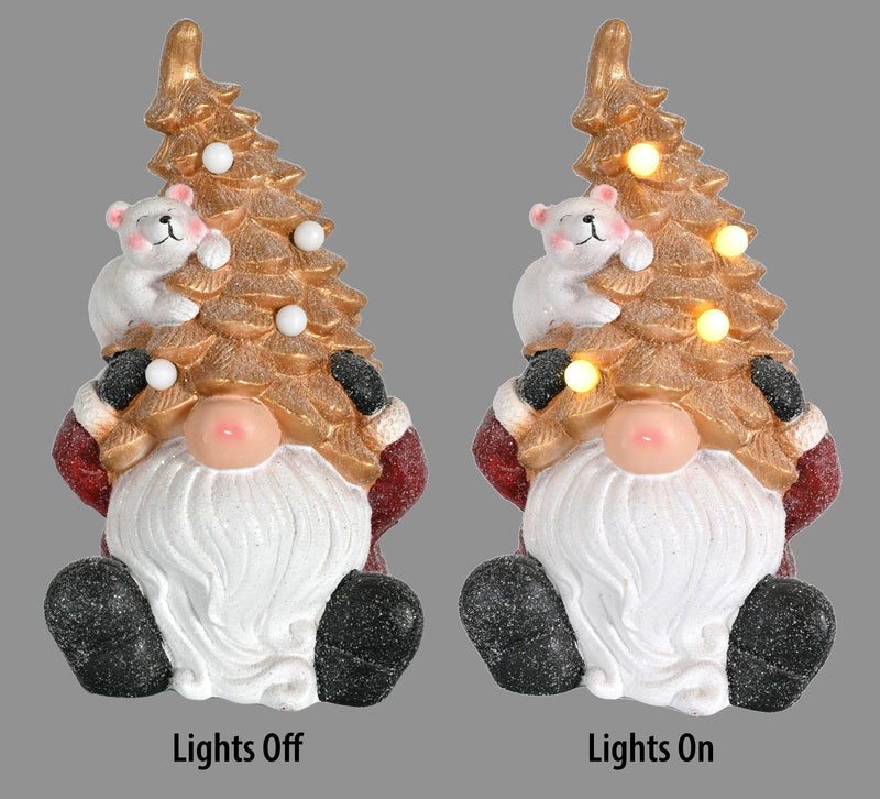 Twinkle Tree Gnome with Bear