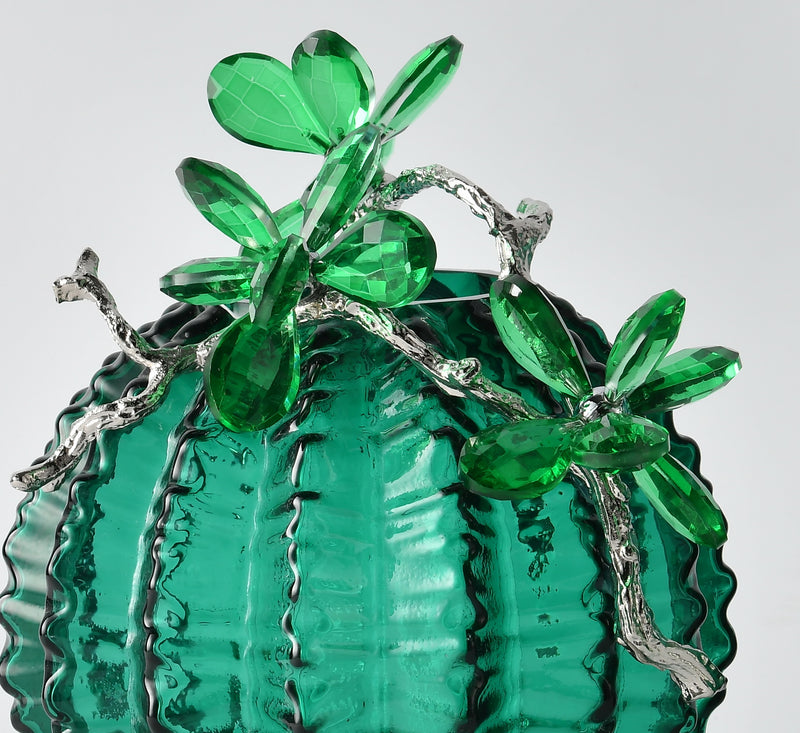 Vibrant Emerald Charm Round Vase