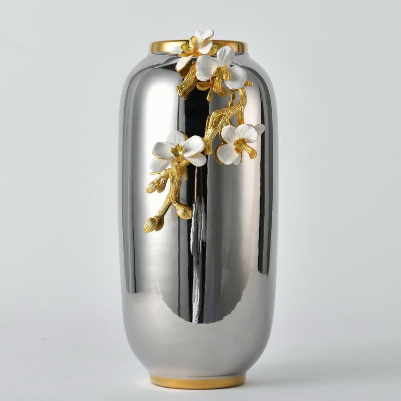 Orchid Bloom Tall Polished Vase