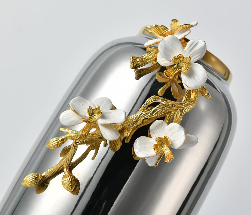 Orchid Bloom Tall Polished Vase