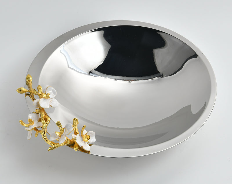 Orchid Bloom Polished Decorative Bowl