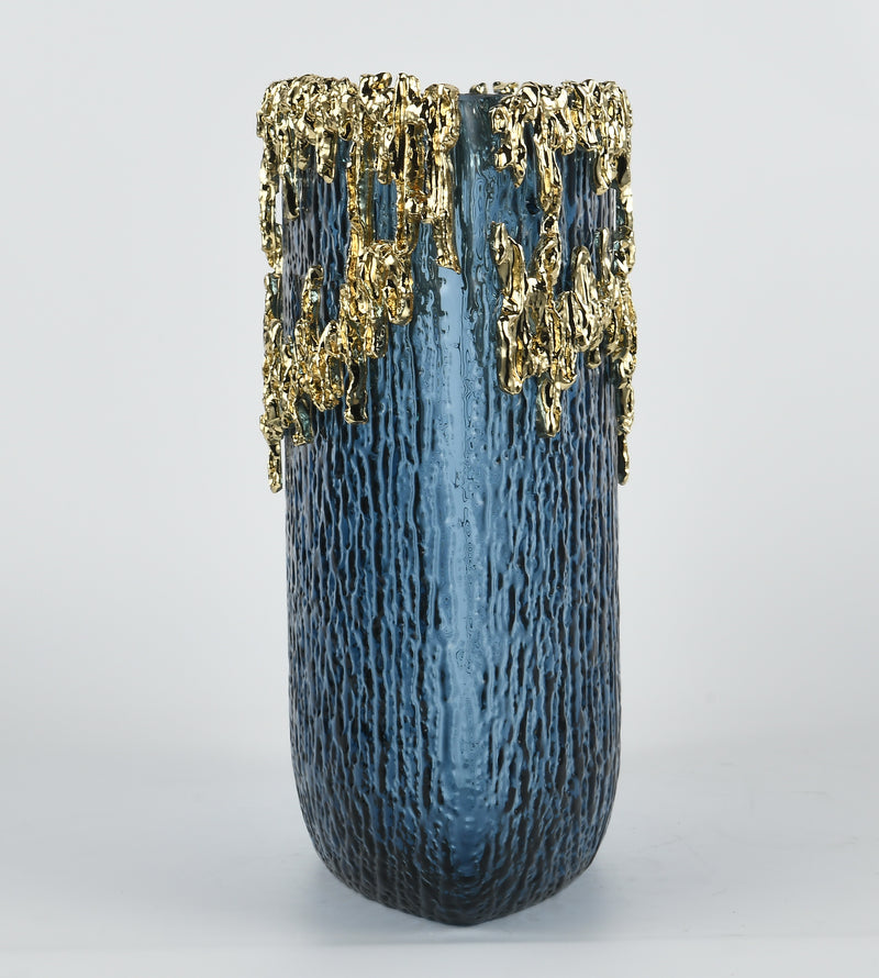 Small Blue Cascade Luxe Vase