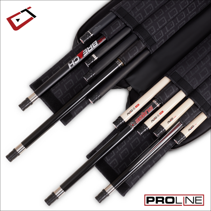 Cuetec Pro Line 4x8 Soft Pool Cue Case Noir Edition