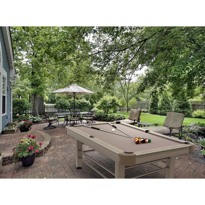 Non-Slate Champagne Outdoor Pool Table