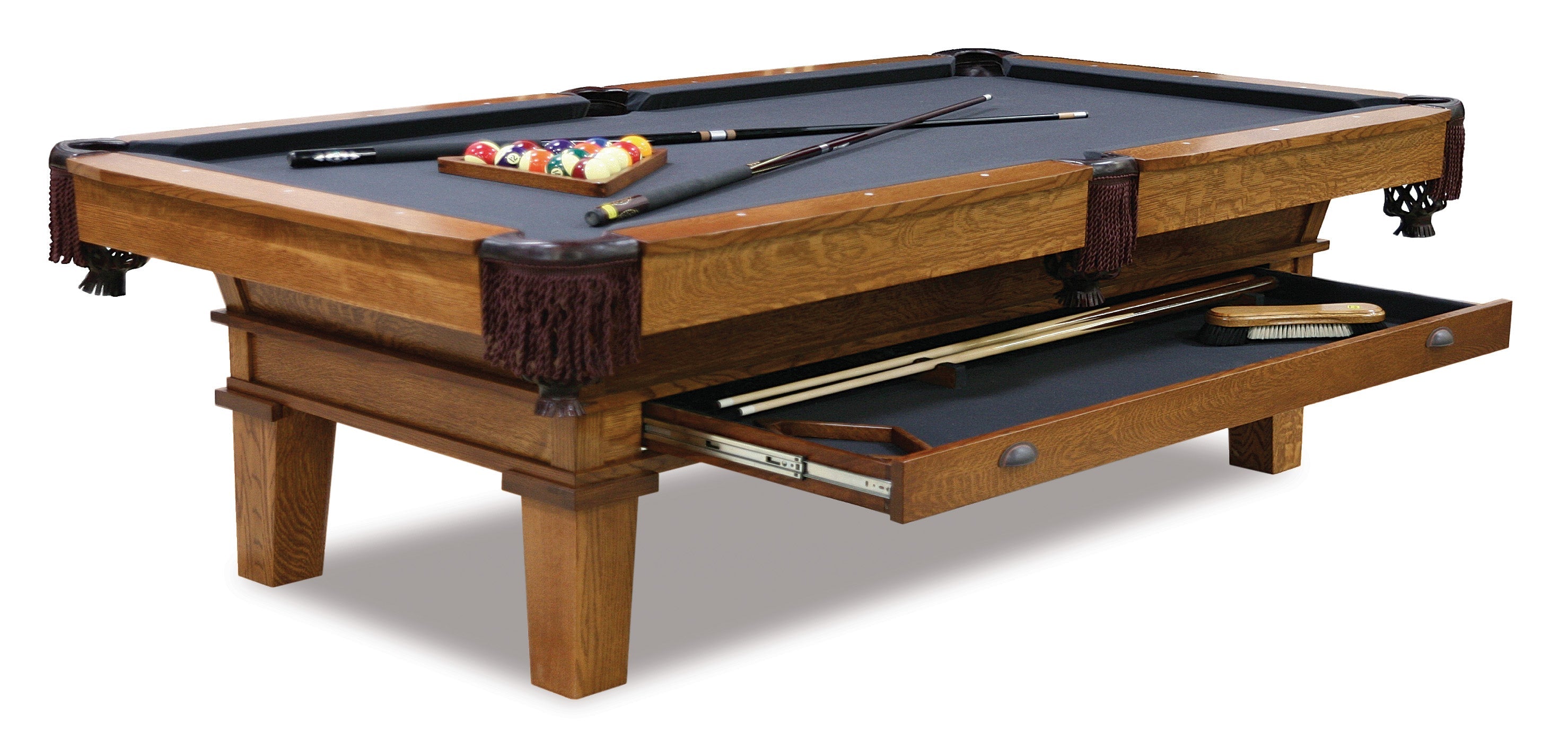 7' Hand-crafted Monroe Pool Table (Quarter sawn Oak)