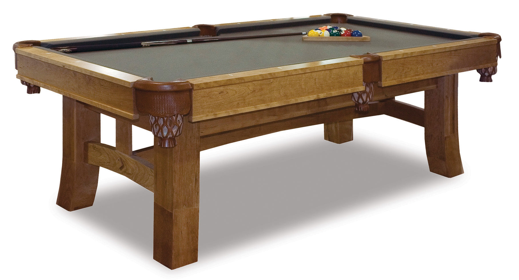 7' Hand-crafted Shaker Hill Pool Table (Quarter sawn Oak) — Pool Table ...
